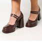 Double -Strap Mary Jane Platform Heels