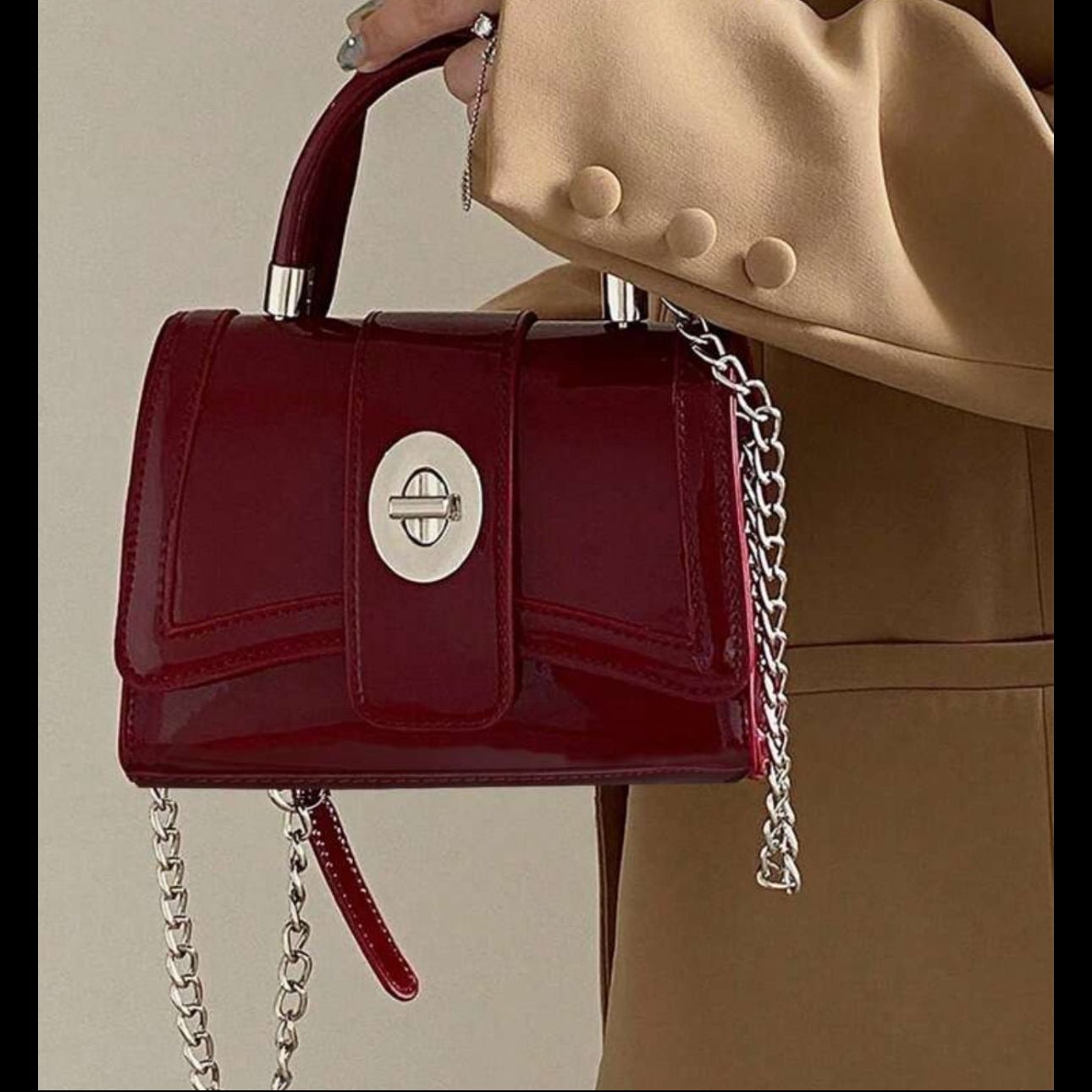 Croc Elegance Hourglass Bag – Crocodile Print Shoulder & Crossbody Handbag | QMR Fashion - Qmr Fashion