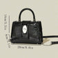 Croc Elegance Hourglass Bag – Crocodile Print Shoulder & Crossbody Handbag | QMR Fashion - Qmr Fashion