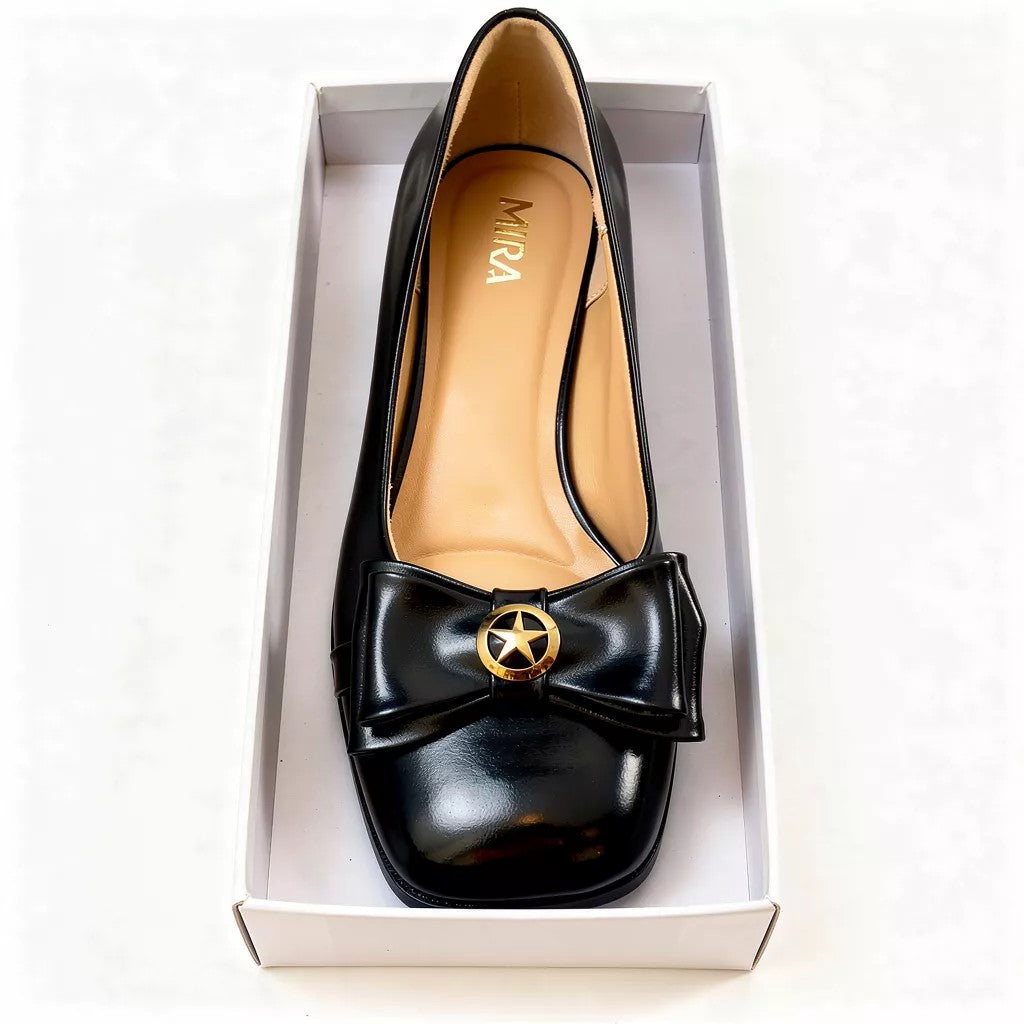 أحذية ميرا ستار النسائية بكعب عالٍ - كعب أنيق ومريح بارتفاع 5 سم | أزياء كيو إم آر