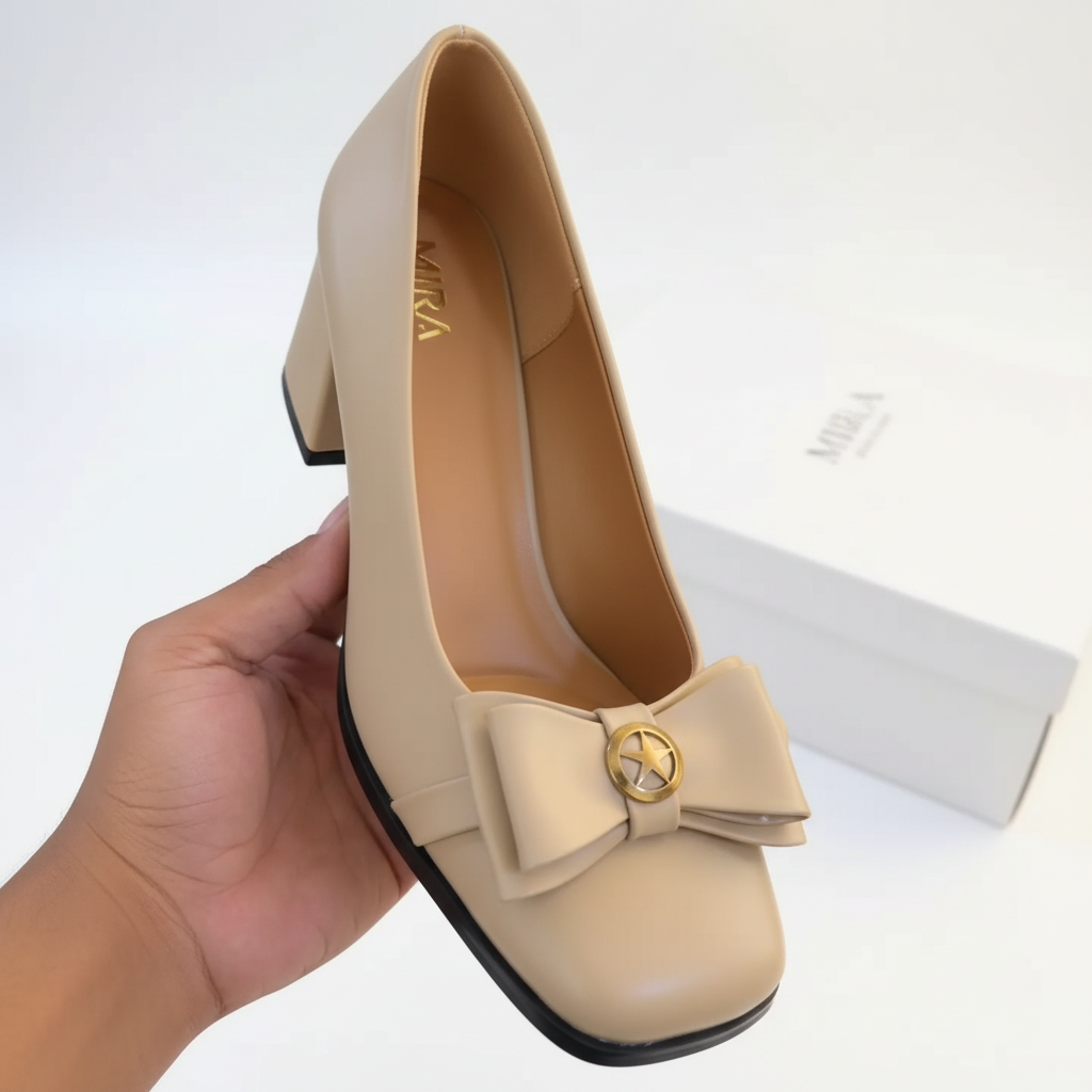 أحذية ميرا ستار النسائية بكعب عالٍ - كعب أنيق ومريح بارتفاع 5 سم | أزياء كيو إم آر