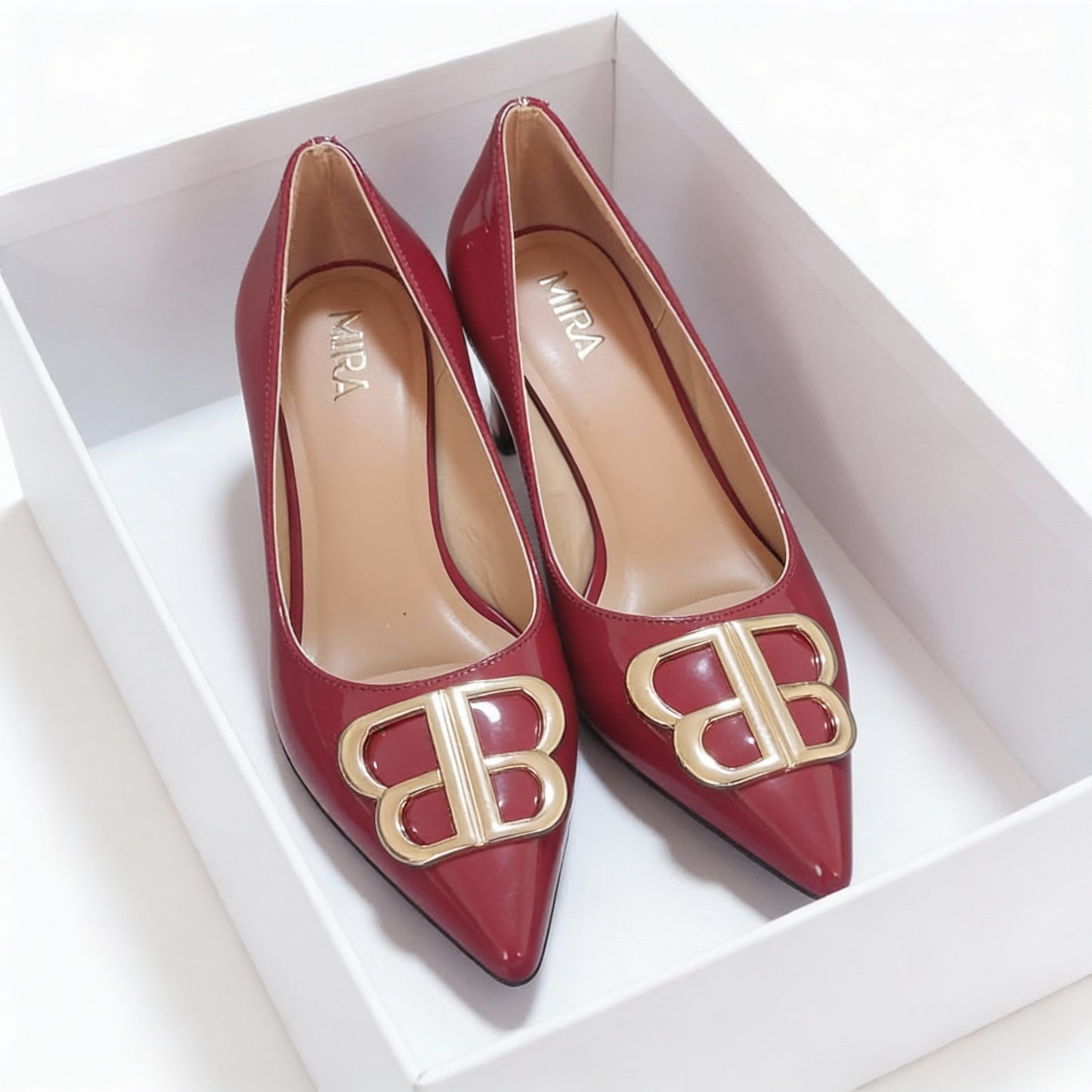 Mira Luna Stiletto Heels – Women’s Nude Pointed Toe 6cm Shoes | QMR Fashion