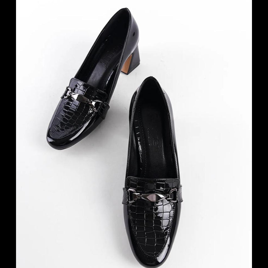 Lina Turkish Capone Block Heels – Women’s 6cm Elegant Shoes | QMR Fashion - Qmr Fashion