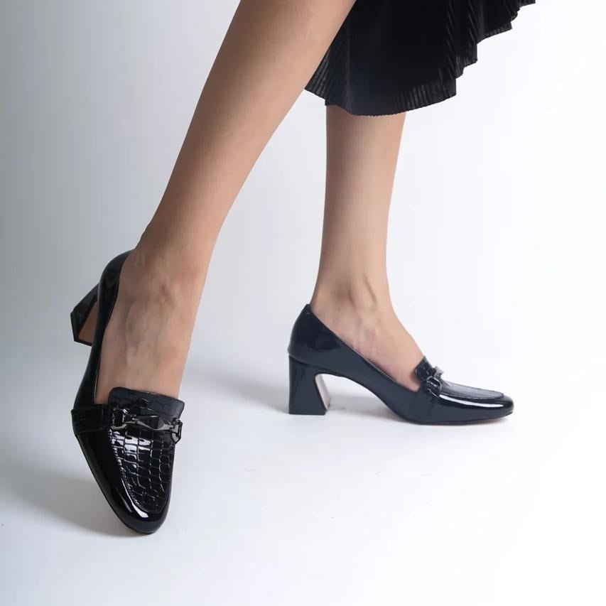 Lina Turkish Capone Block Heels – Women’s 6cm Elegant Shoes | QMR Fashion - Qmr Fashion