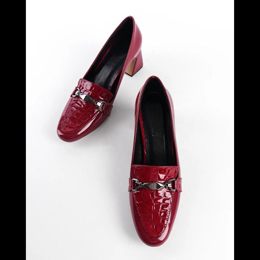 Lina Turkish Capone Block Heels – Women’s 6cm Elegant Shoes | QMR Fashion - Qmr Fashion