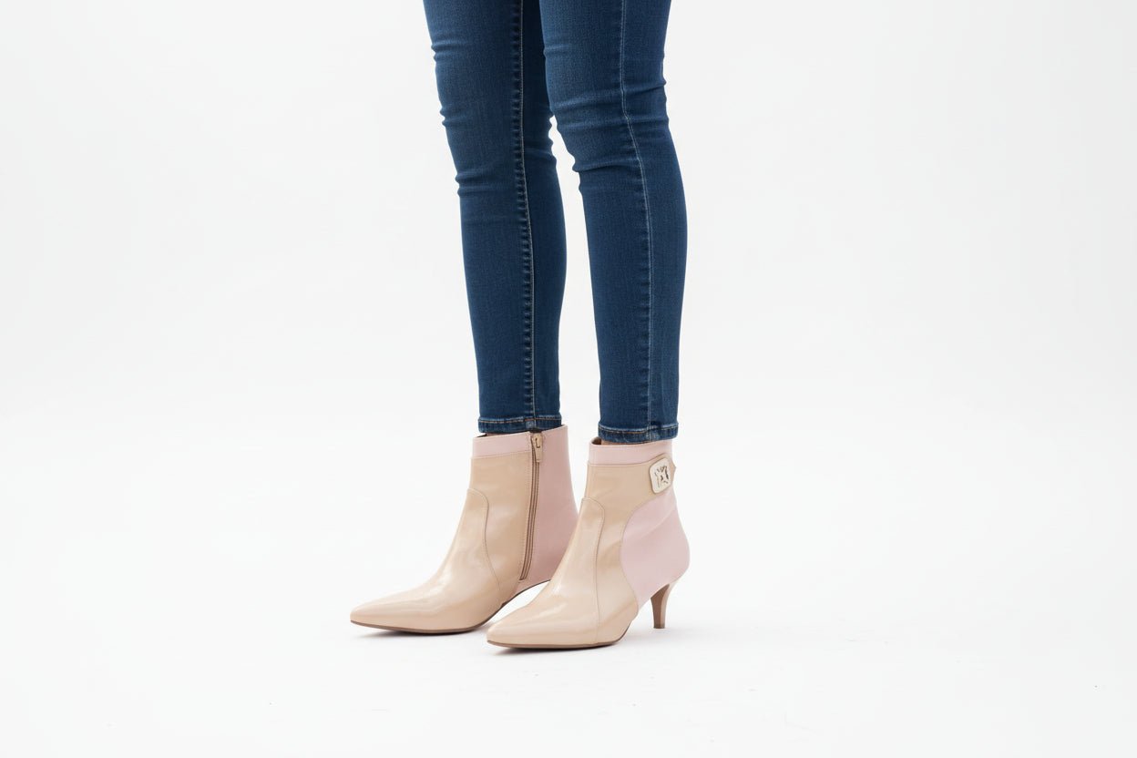 Mira Beige Muse Ankle Boot – Elegant Women’s Leather Boot | QMR Fashion - Qmr Fashion