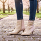 Mira Beige Muse Ankle Boot – Elegant Women’s Leather Boot | QMR Fashion - Qmr Fashion