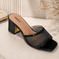 Mira Crystal Mule - Qmr Fashion