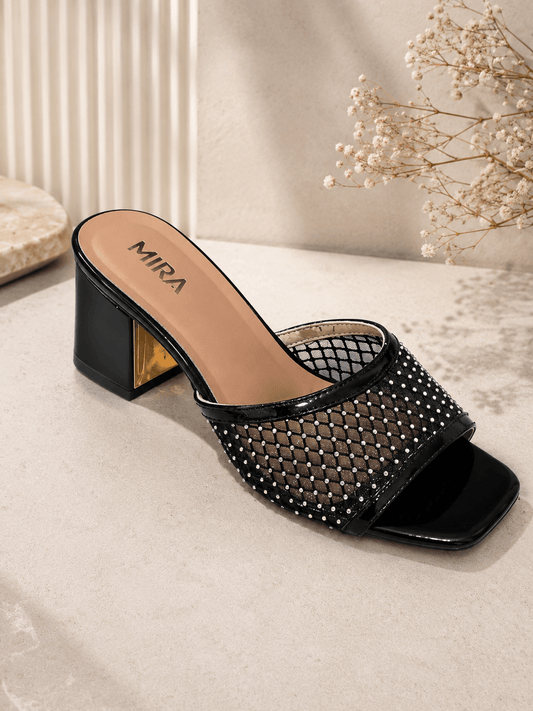 Mira Crystal Mule - Qmr Fashion