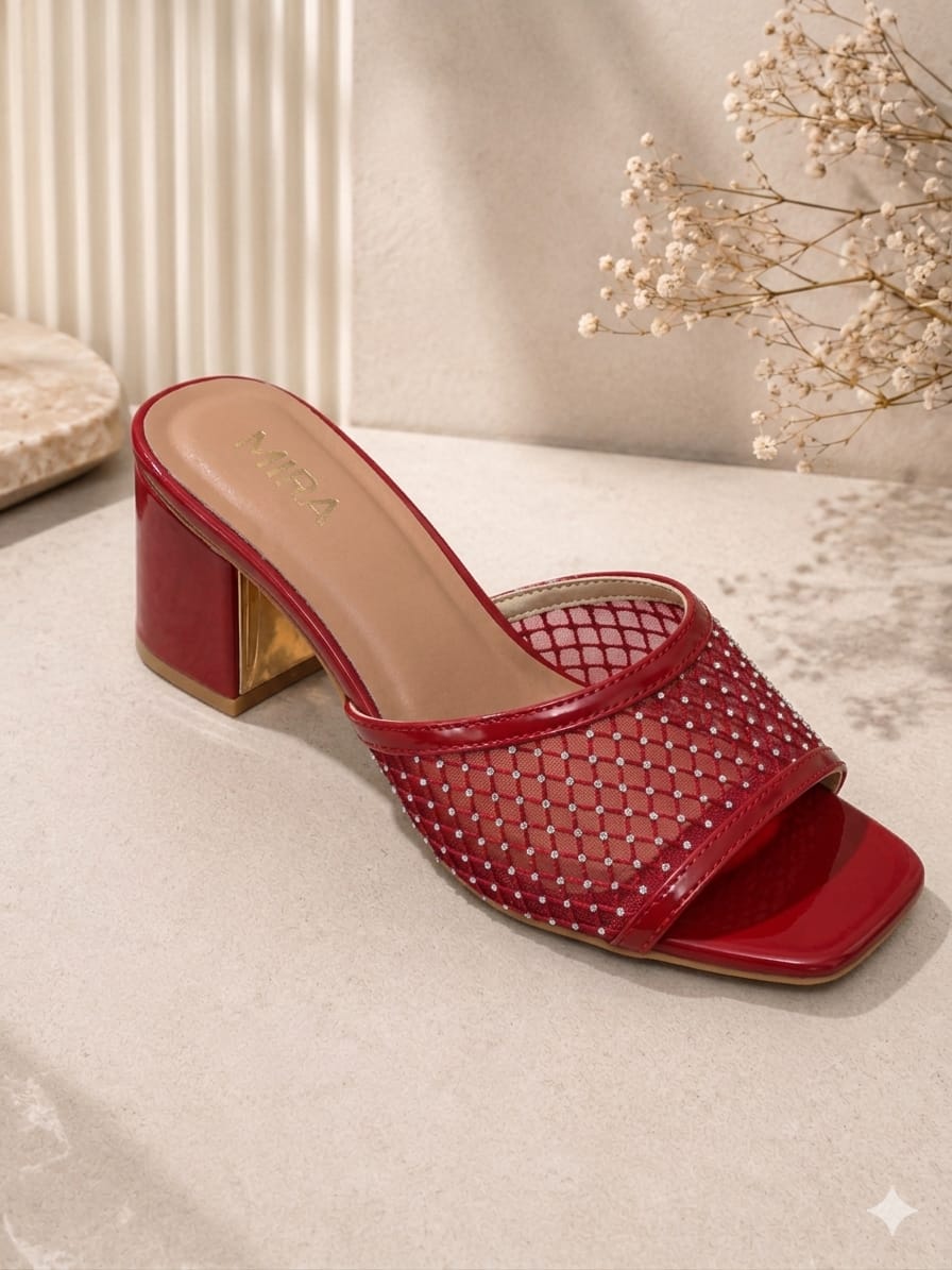 Mira Crystal Mule - Qmr Fashion