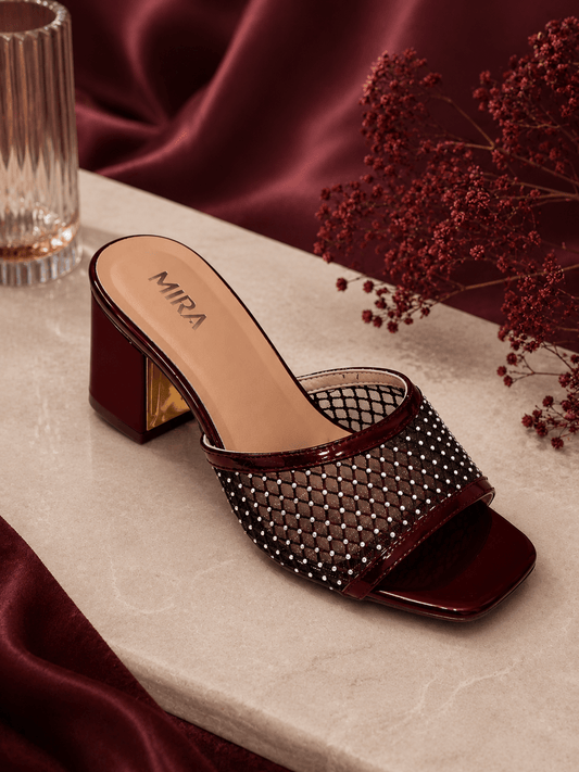 Mira Crystal Mule - Qmr Fashion