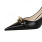 Mony Stiletto Heels – Women’s Dusty Blue Pointed Toe Pumps - Qmr Fashion