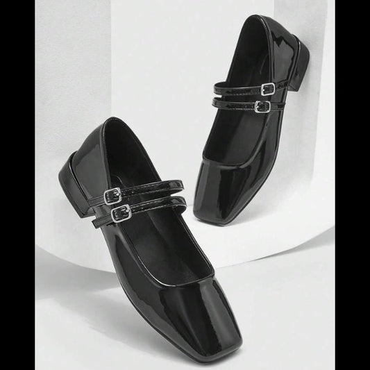 Pearl Walk Mary Jane Heels – Women’s Chunky Heel Square Toe Shoes | QMR Fashion - Qmr Fashion