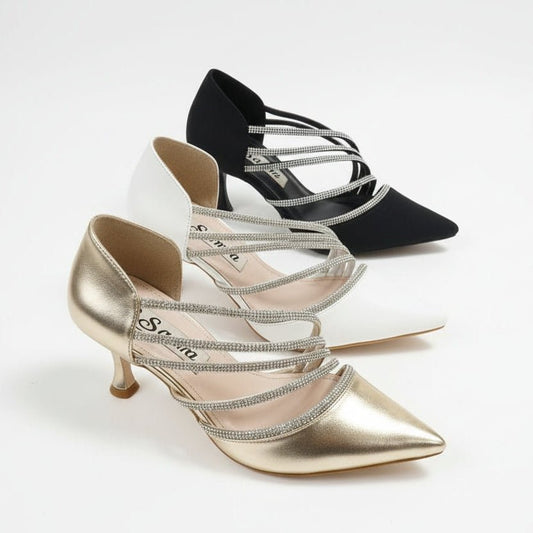 Queen’s Heel Women’s Satin Heels – 7 CM Wedding & Engagement Shoes | QMR Fashion - Qmr Fashion