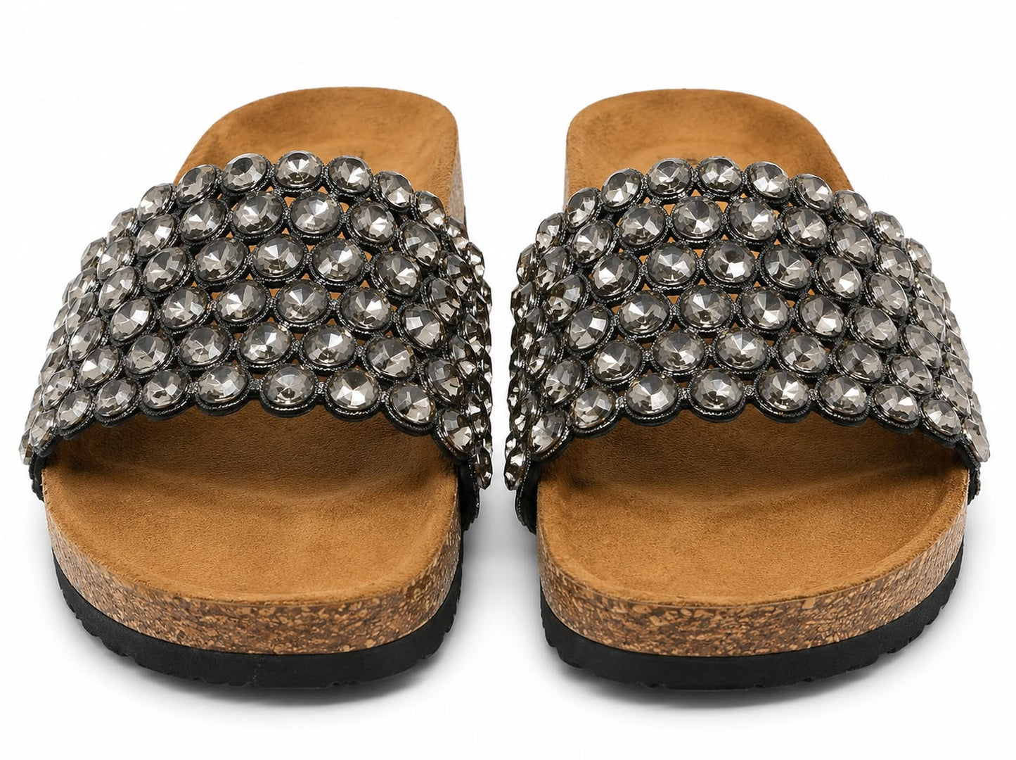Glam Slides — Women's Embellished Luxury Flat Slide Sandals | QMR Fashion Qmr Fashion