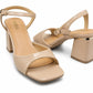 Mid-Heel MIRA — Women's Square Toe Block Heel Sandals | QMR Fashion Qmr Fashion