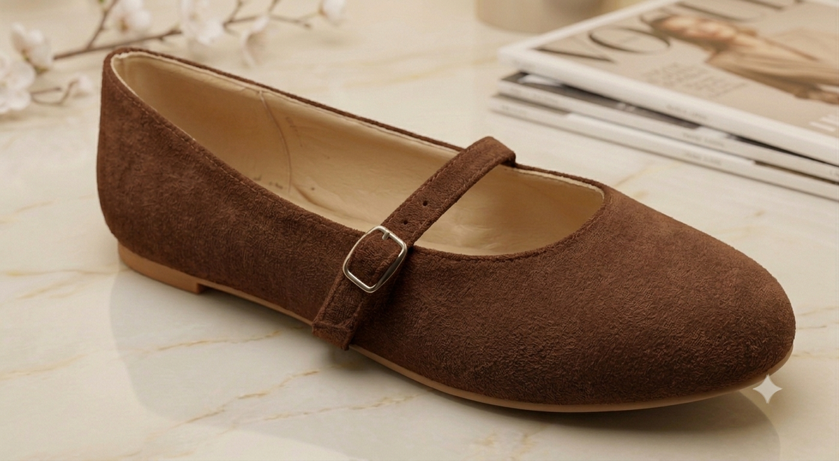 Suede Mary  Flats.