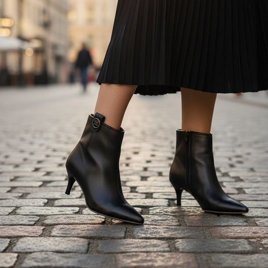 Mira Formal Leather Ankle Boot – Sophisticated Women’s Boot | QMR Fashion