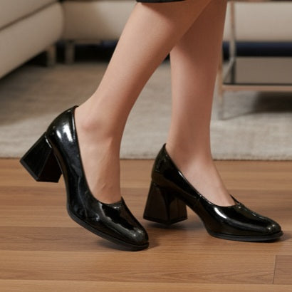 Mira Plain Women’s Heels – 5 CM Anti-Slip Classic Pumps | QMR Fashion