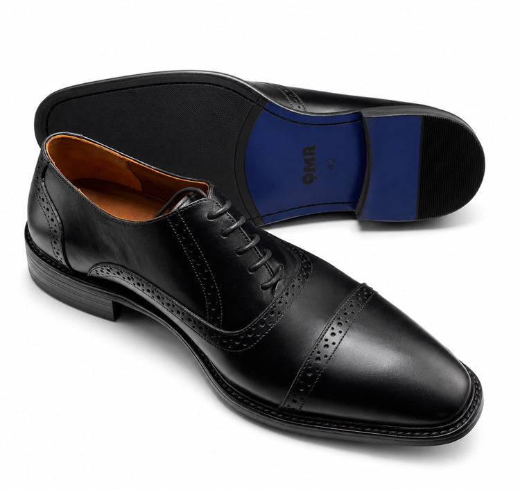 MilanoCap — Men's Classic Cap Toe Leather Shoes | QMR Fashion