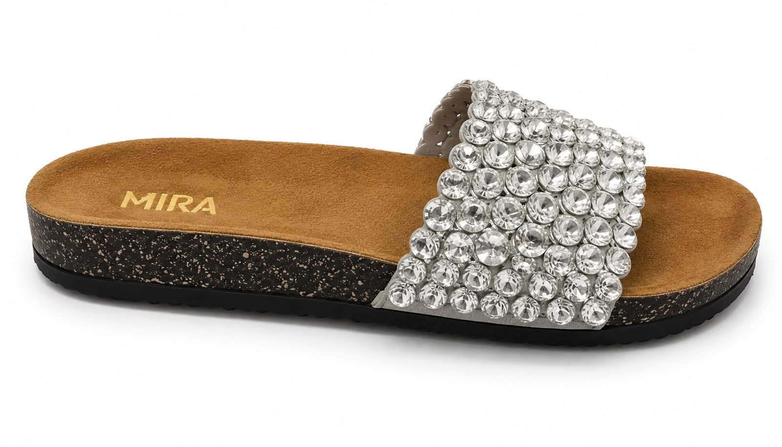 Glam Slides — Women's Embellished Luxury Flat Slide Sandals | QMR Fashion Qmr Fashion