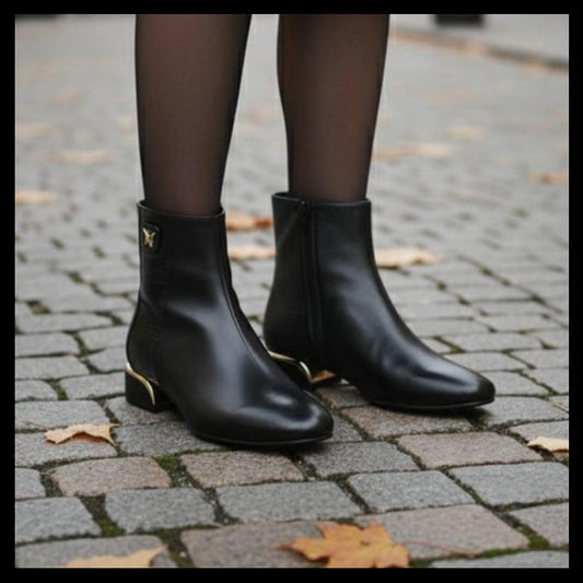 Mira Lamora Classic Leather Ankle Boot – Women’s Chic & Comfortable | QMR Fashion