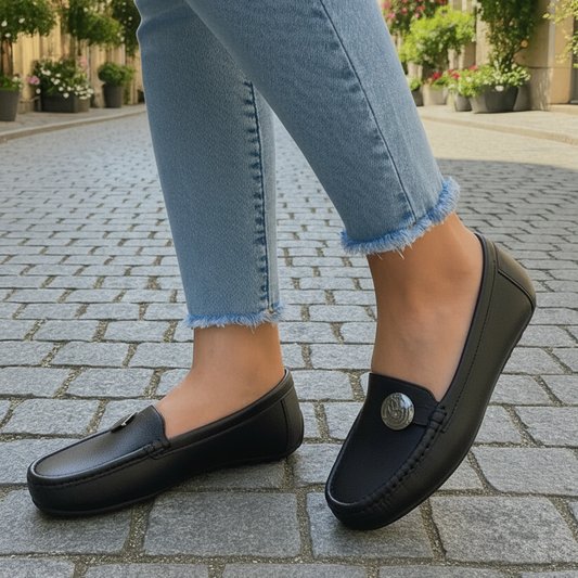 Misty White Loafers – Lightweight Women’s Slip-On Shoes | QMR Fashion