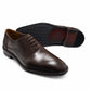 Men's Brown Leather Semi-Brogue Cap Toe Oxford Shoes Classics