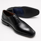 Men's Brown Leather Semi-Brogue Cap Toe Oxford Shoes Classics