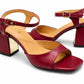 Mid-Heel MIRA — Women's Square Toe Block Heel Sandals | QMR Fashion Qmr Fashion