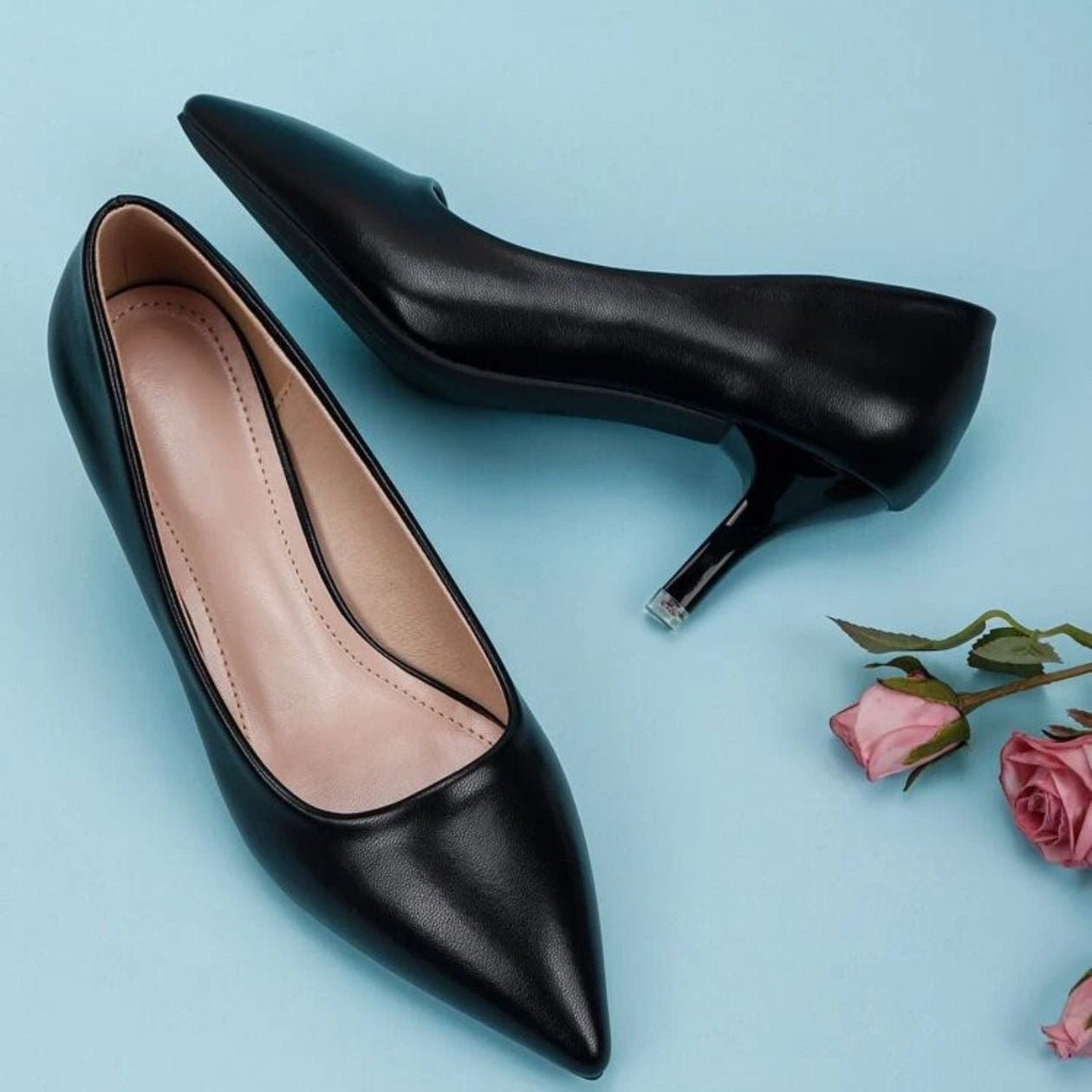 Saint Court Pumps – Women’s Black Stiletto Heels 6.5cm | QMR Fashion - Qmr Fashion