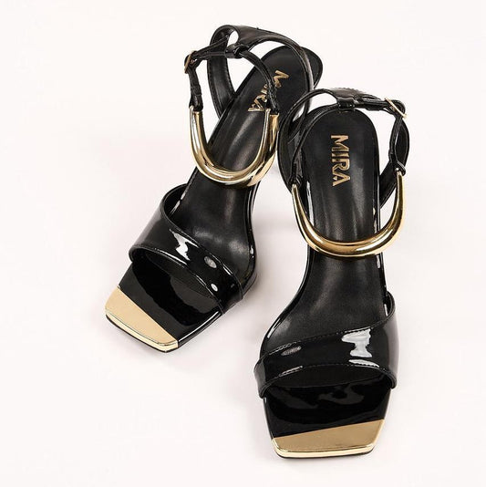 VG002 MIRA High Heel Sandals – Women’s 7cm Heels with Gold Accents | QMR Fashion - Qmr Fashion
