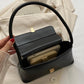 Vintage Lock Square Bag – Retro PU Leather Shoulder Handbag | QMR Fashion - Qmr Fashion