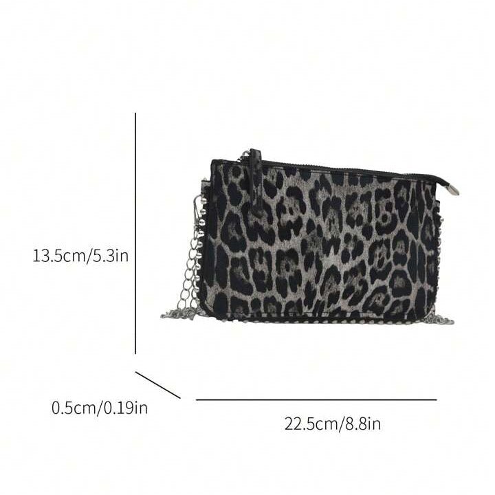 Wild Charm Leopard Clutch – Leopard Print Beaded Shoulder & Crossbody Bag | QMR Fashion - Qmr Fashion