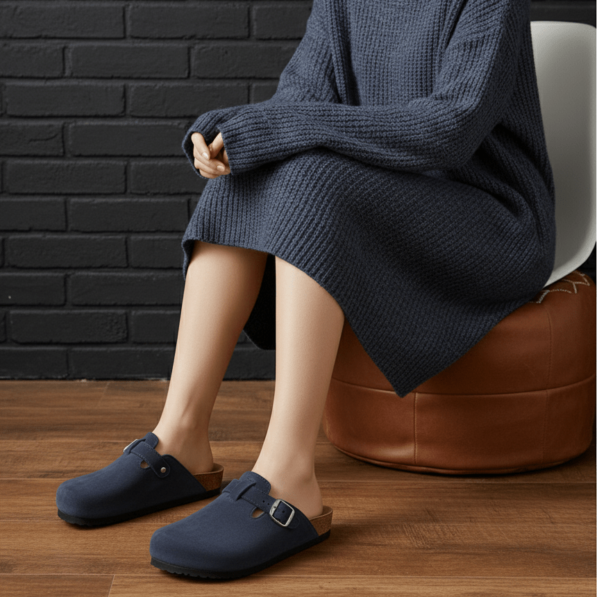 Women’s Comfy NAVYX (Navy) Clogs – All - Day Support & Premium Sole | QMR Fashion - Qmr Fashion